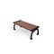 Frog Furnishings Brown 4' Heritage Backless Bench with Black Frame PB 4BROBFHERBAC - alternate 1